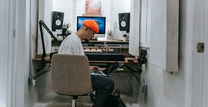 man in studio