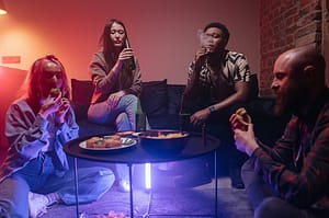 a group of smokers